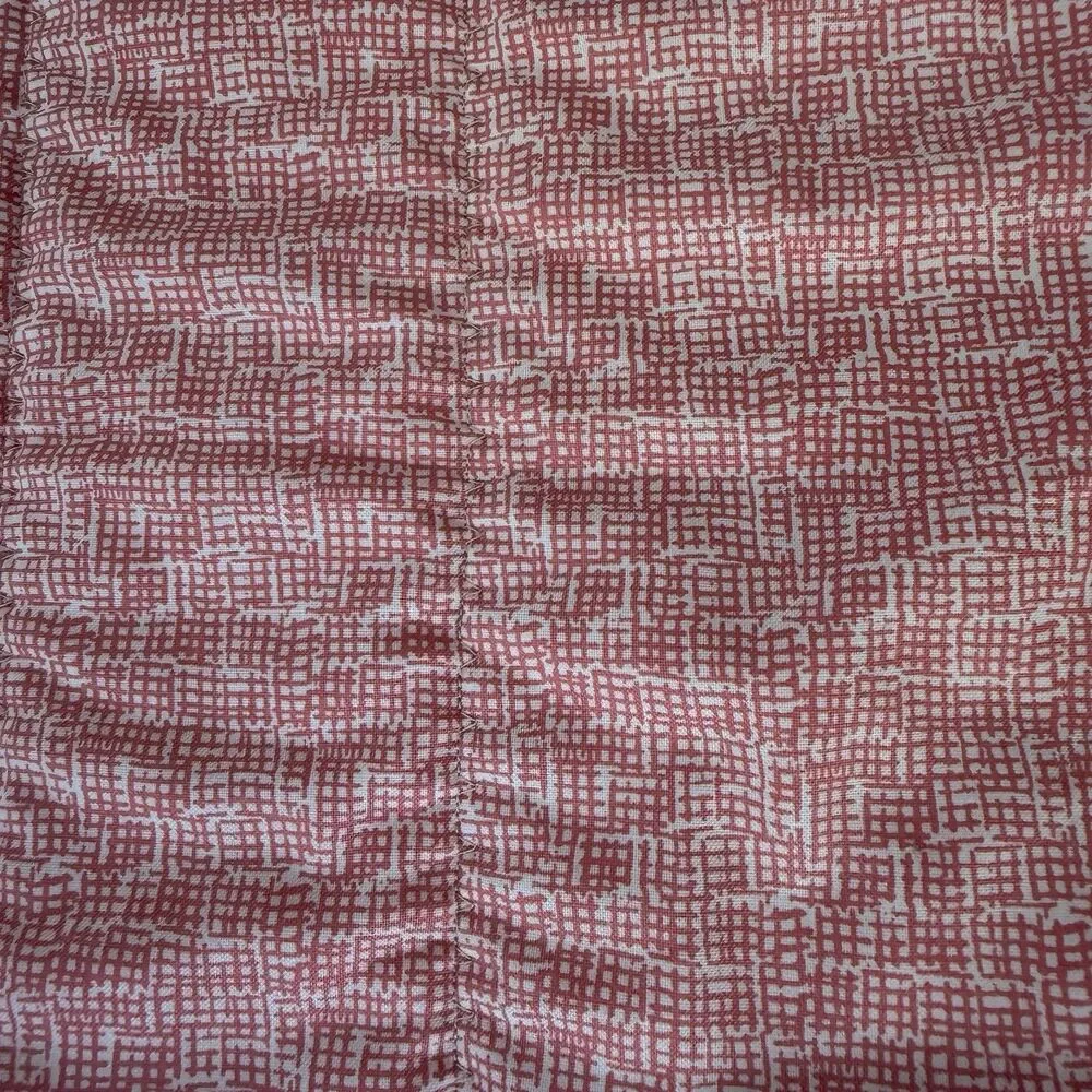 Handmade Patchwork Baby Quilt 46x37 Retro Nursery Toddler Stroller Lap Blanket